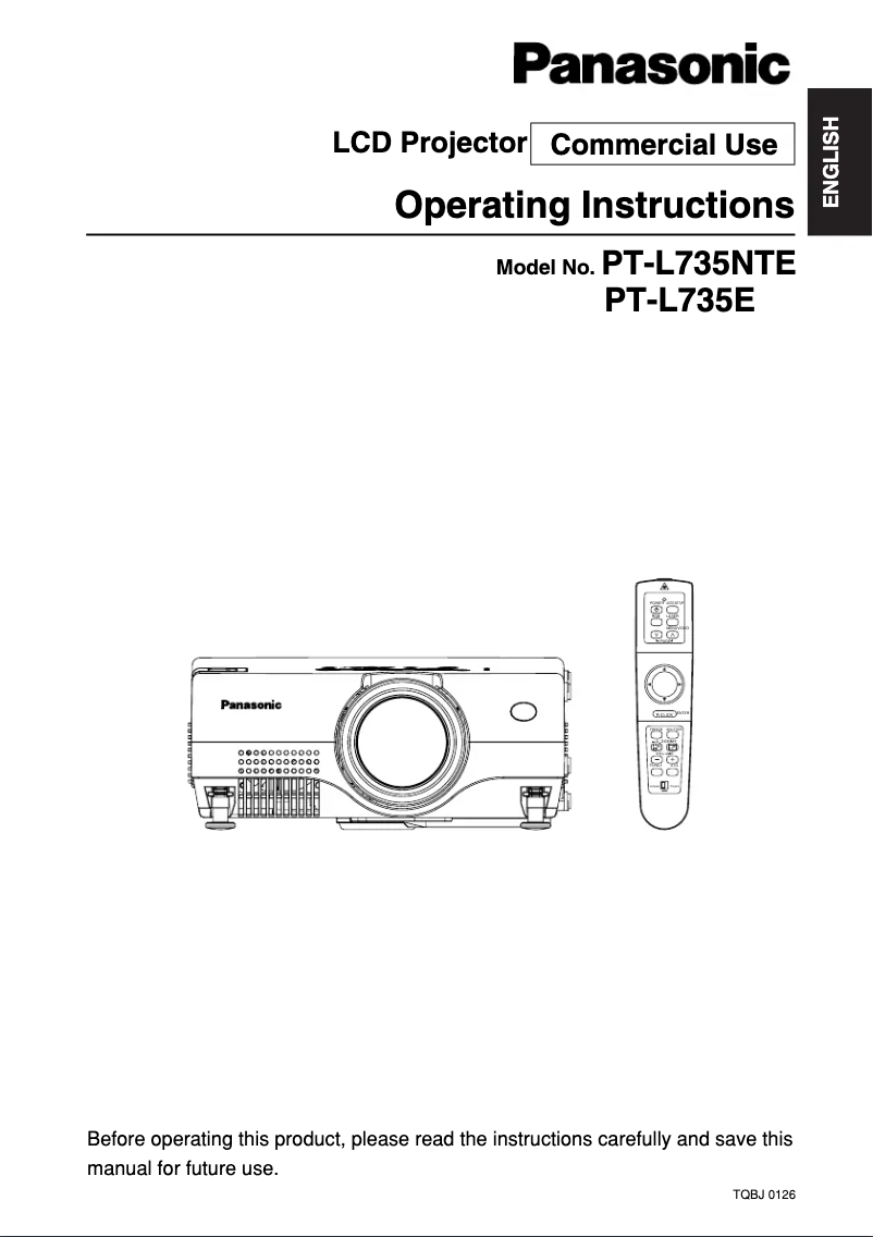 Imagen de la primera página del manual del dispositivo PT-L735E