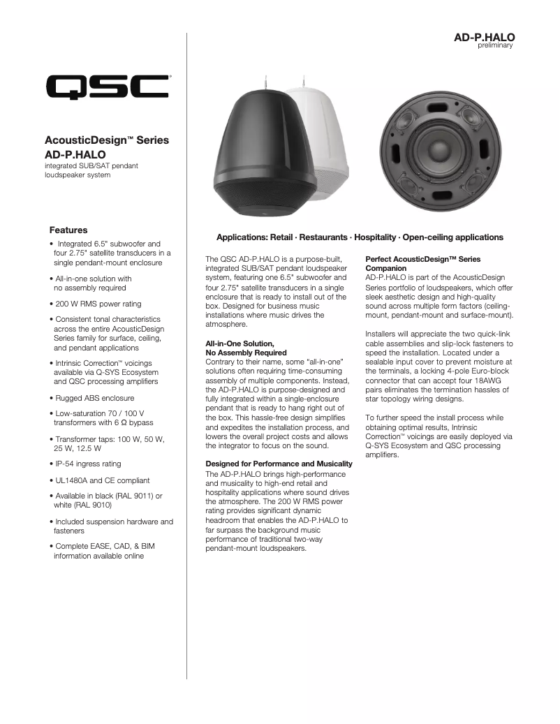 Image de la première page du manuel de l'appareil AD-P.HALO