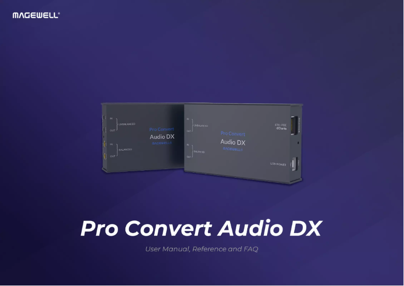 Image de la première page du manuel de l'appareil Pro Convert Audio DX