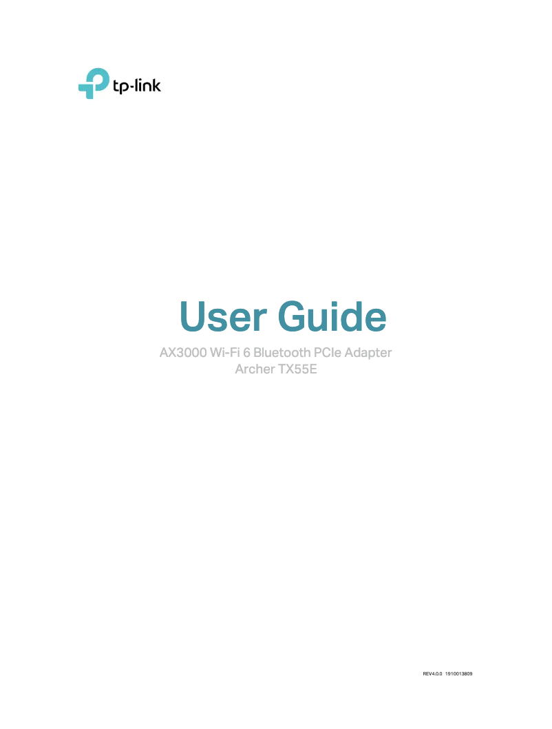 Página 1 del manual Manual de usuario TP-Link Archer TX55E