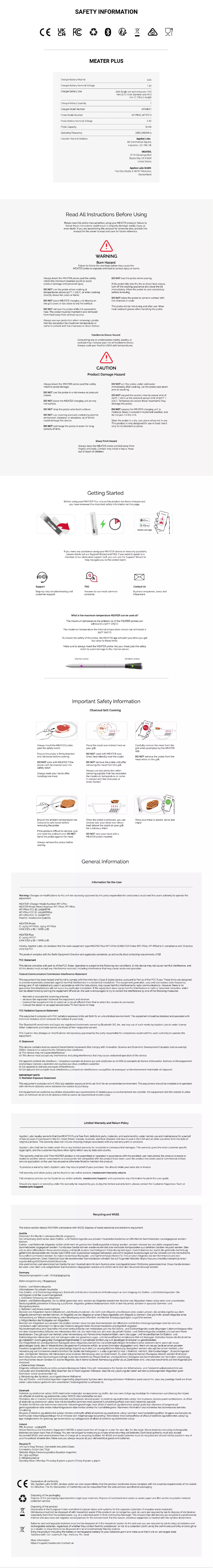 Image de la première page du manuel de l'appareil Block