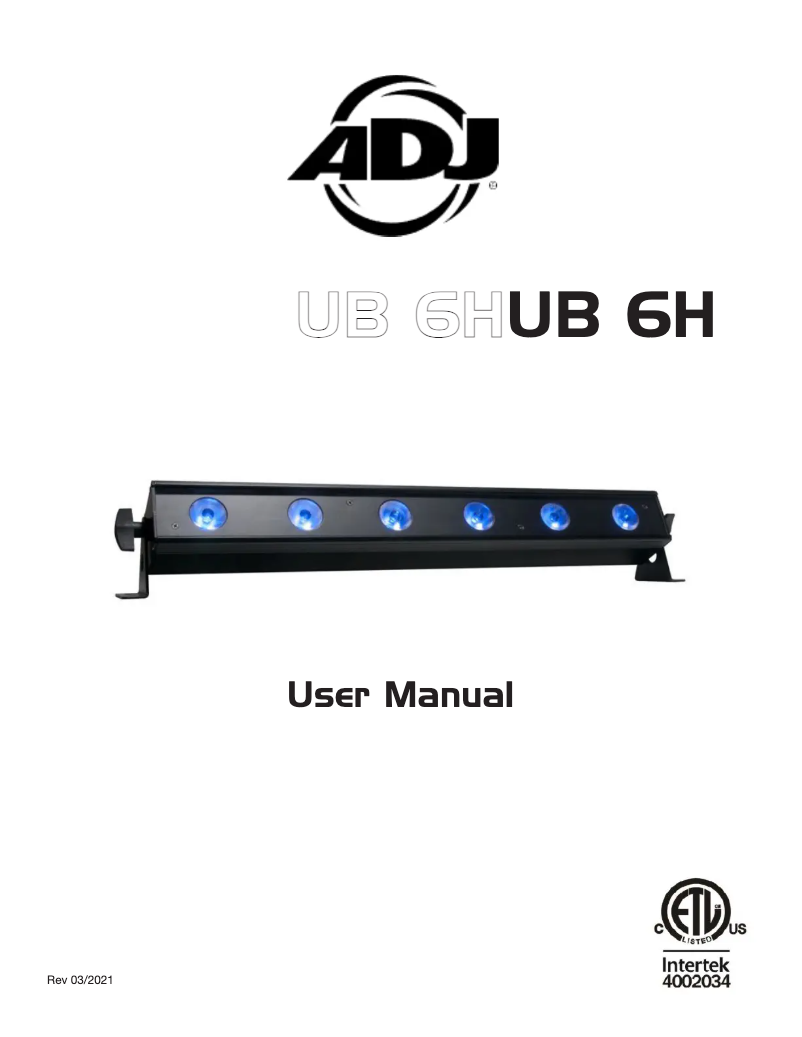 Image de la première page du manuel de l'appareil UB 6H
