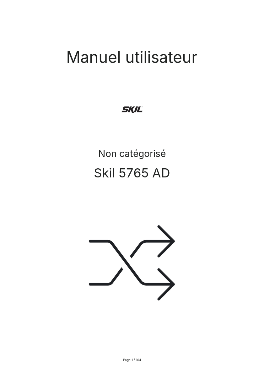 Image de la première page du manuel de l'appareil 5765 AD
