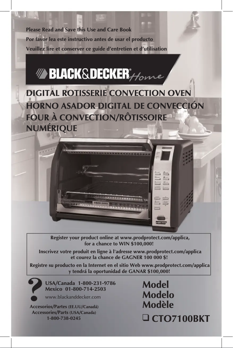 Page 1 de la notice Manuel utilisateur Black & Decker CTO7100BKT
