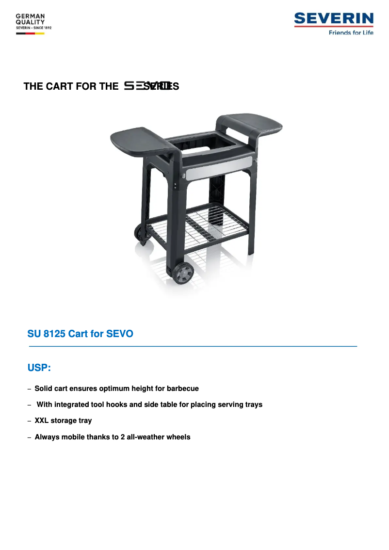 Page 1 de la notice Fiche technique Severin SU 8125