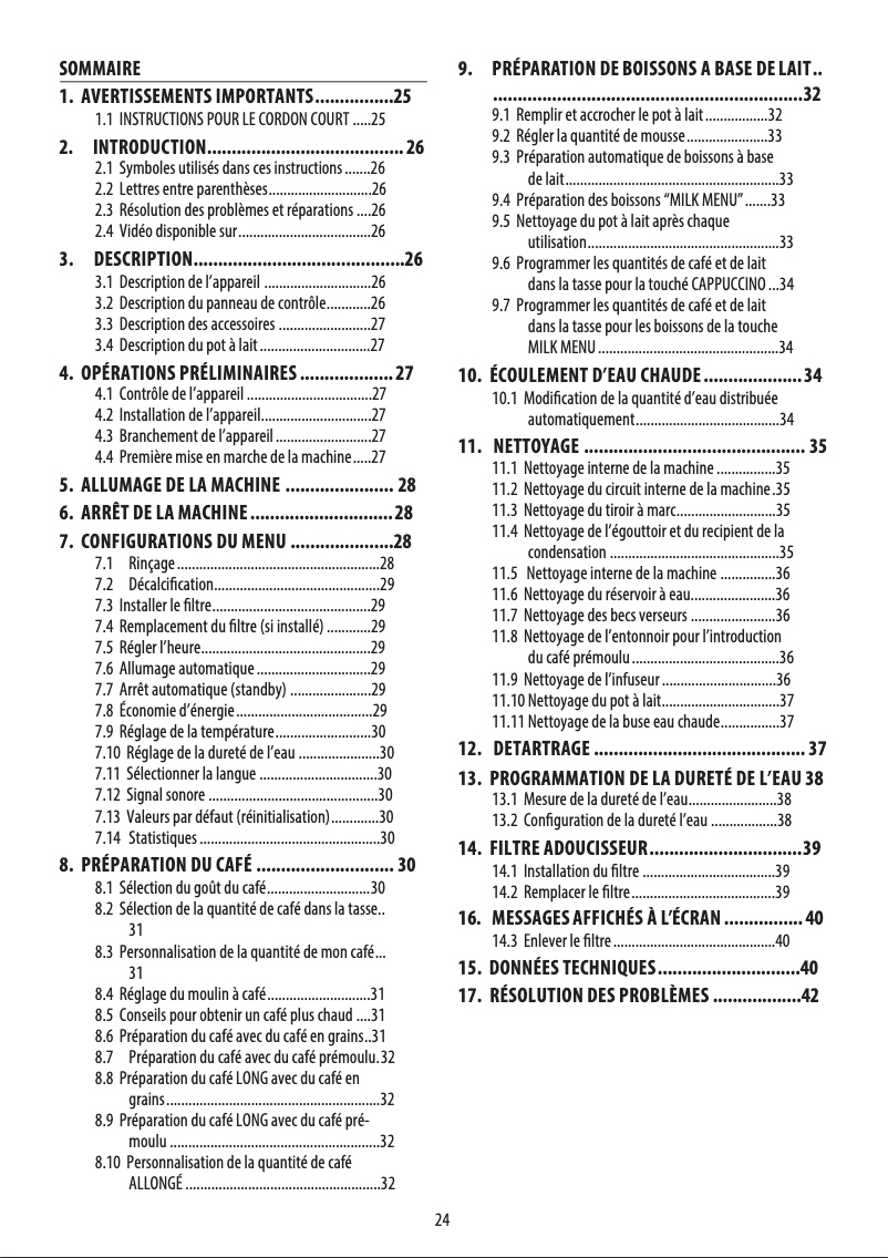 Image de la première page du manuel de l'appareil Eletta Explore ECAM44660B