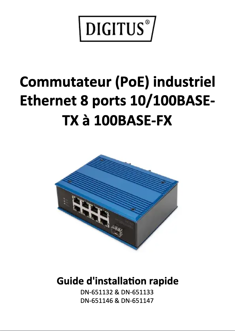 Image de la première page du manuel de l'appareil DN-651146