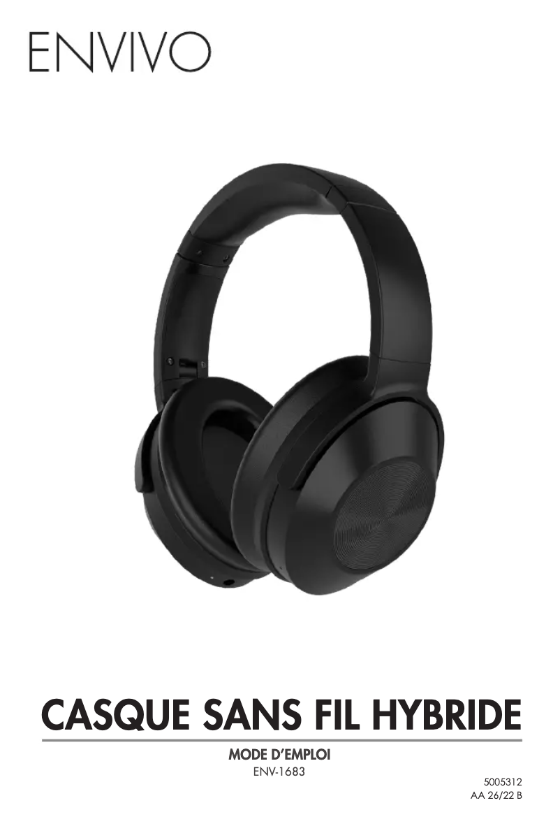 Page 1 de la notice Manuel utilisateur Envivo ENV-1683