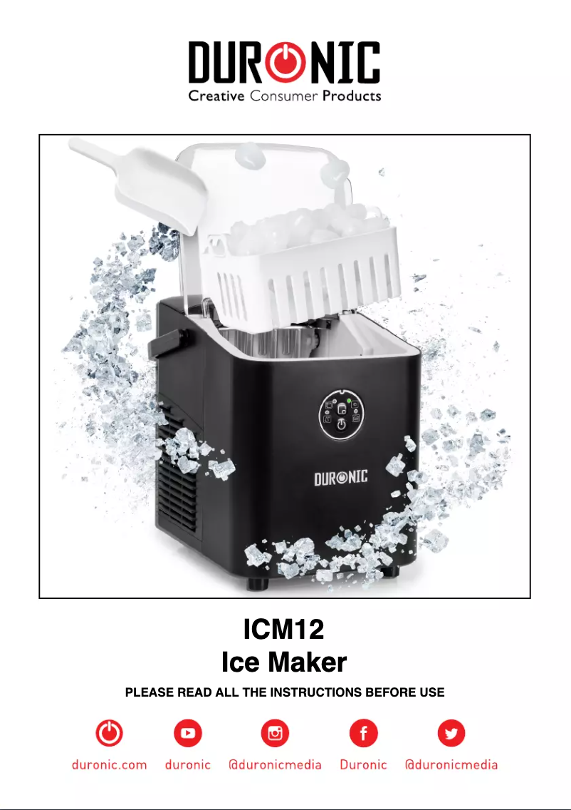 Image de la première page du manuel de l'appareil ICM12