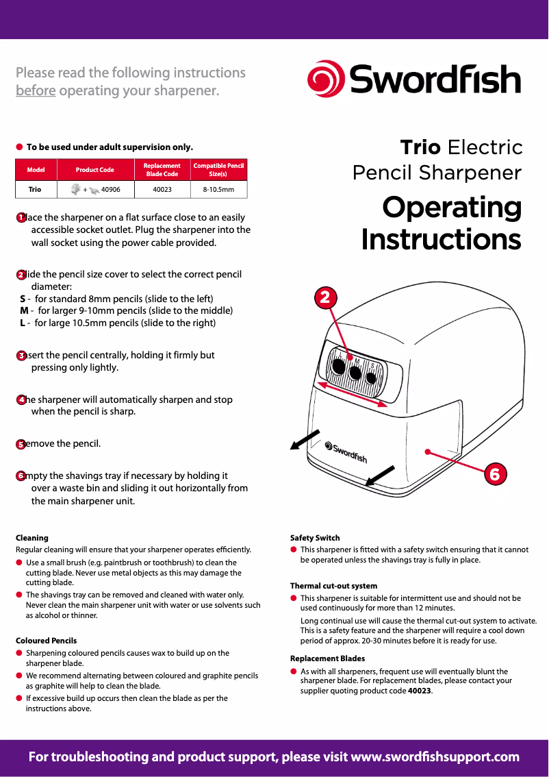 Image de la première page du manuel de l'appareil Trio