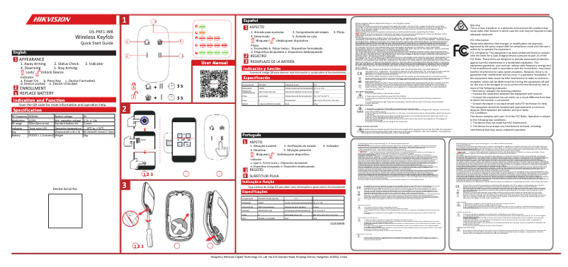 Page n°1 - Guide de démarrage rapide Hikvision DS-PKF1-WB