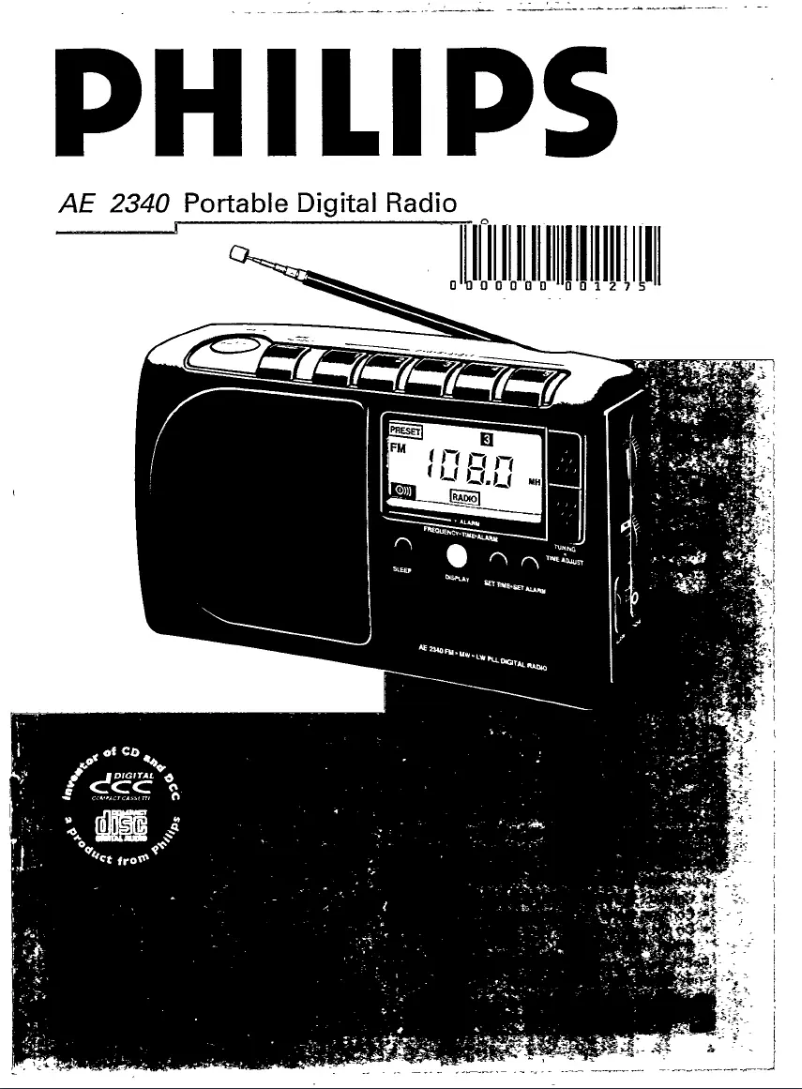 Page 1 de la notice Manuel utilisateur Philips AE2340