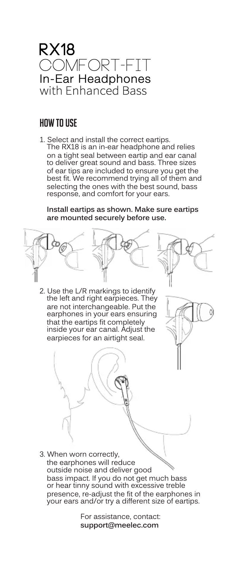 Page 1 de la notice Manuel utilisateur MEE audio RX18