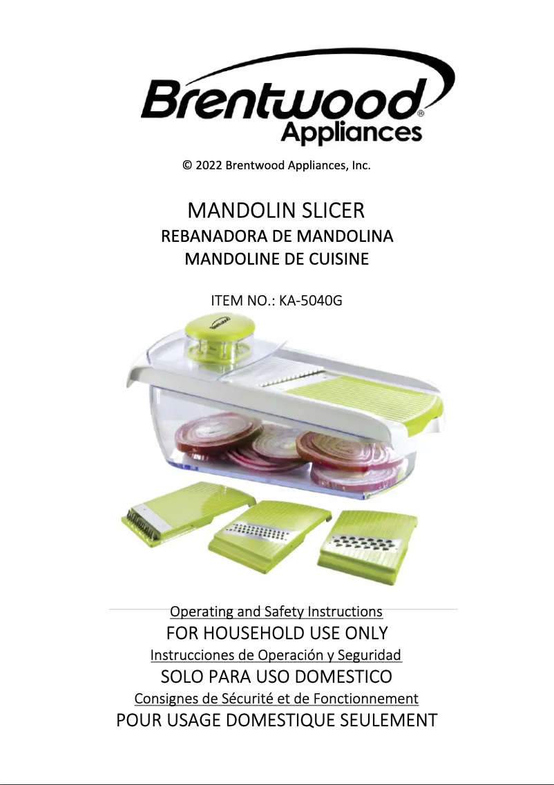 Image de la première page du manuel de l'appareil KA-5040G