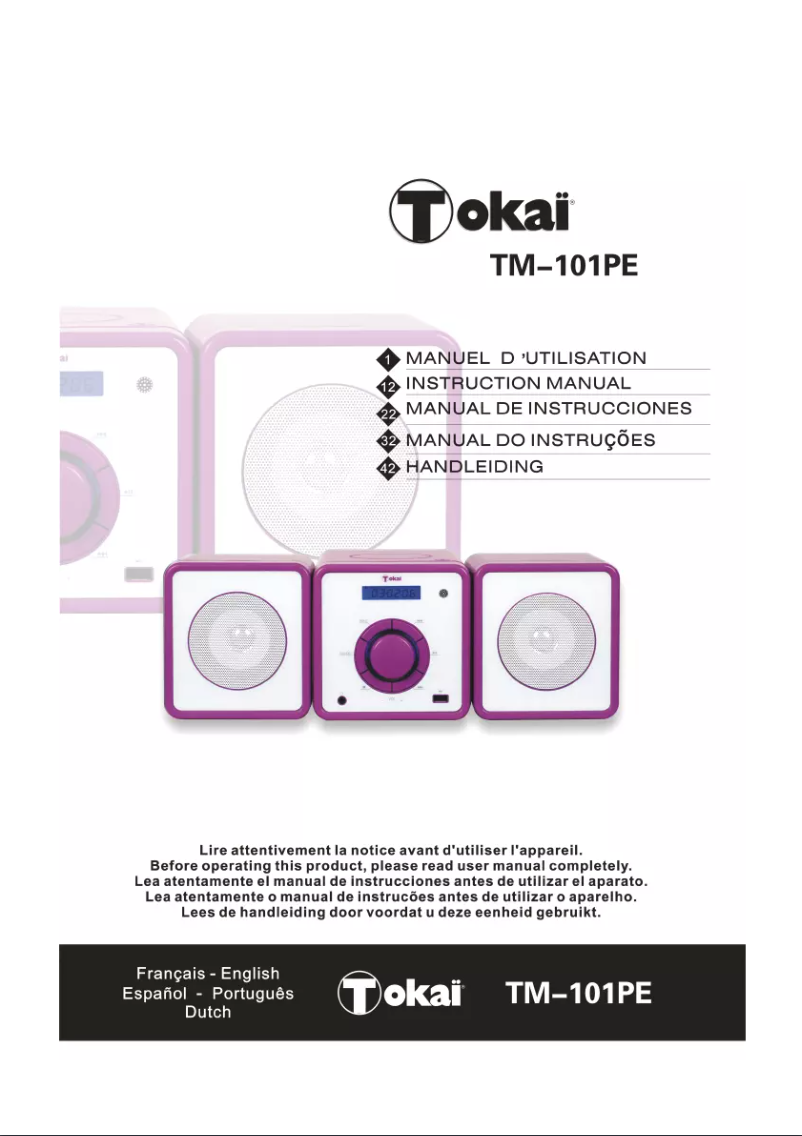 Page 1 de la notice Manuel utilisateur Tokaï TM-101PE