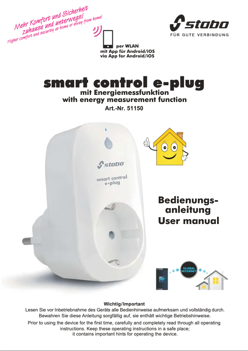 Image de la première page du manuel de l'appareil Smart control e-plug 51150