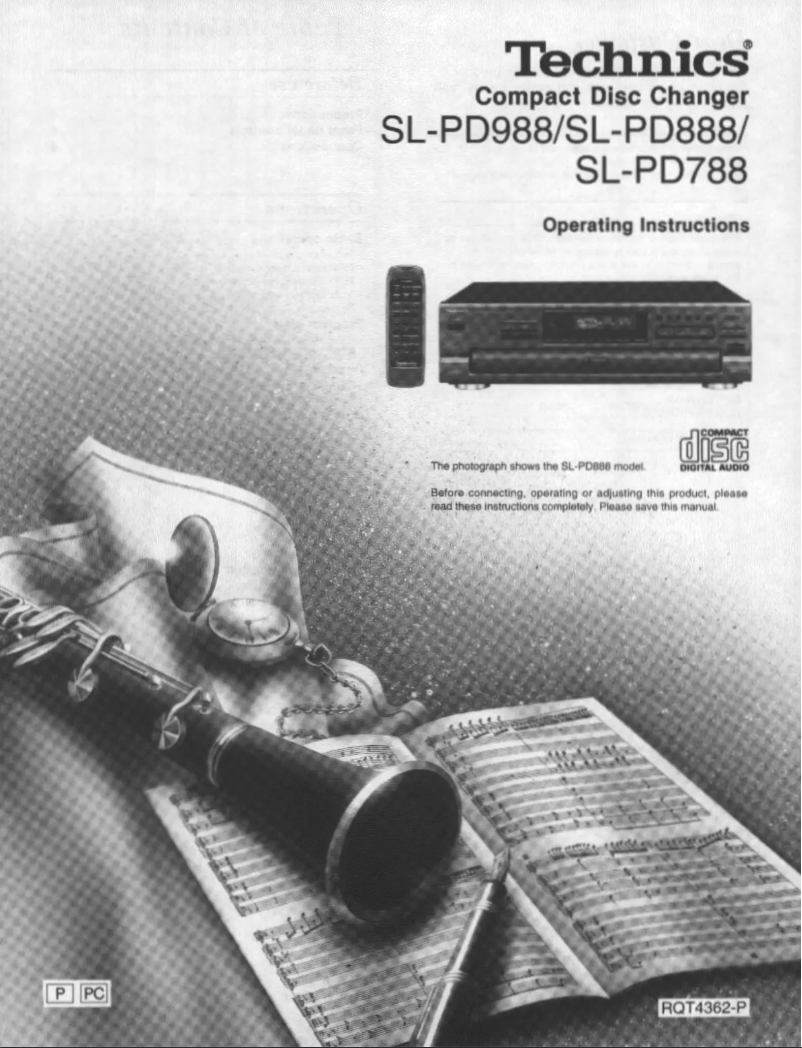 Image de la première page du manuel de l'appareil SL-PD988