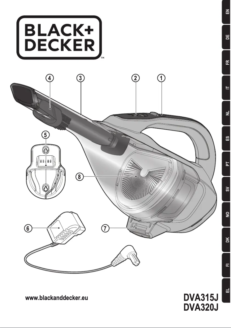 Page n°1 - Manuel utilisateur Black & Decker Dustbuster DVA315J