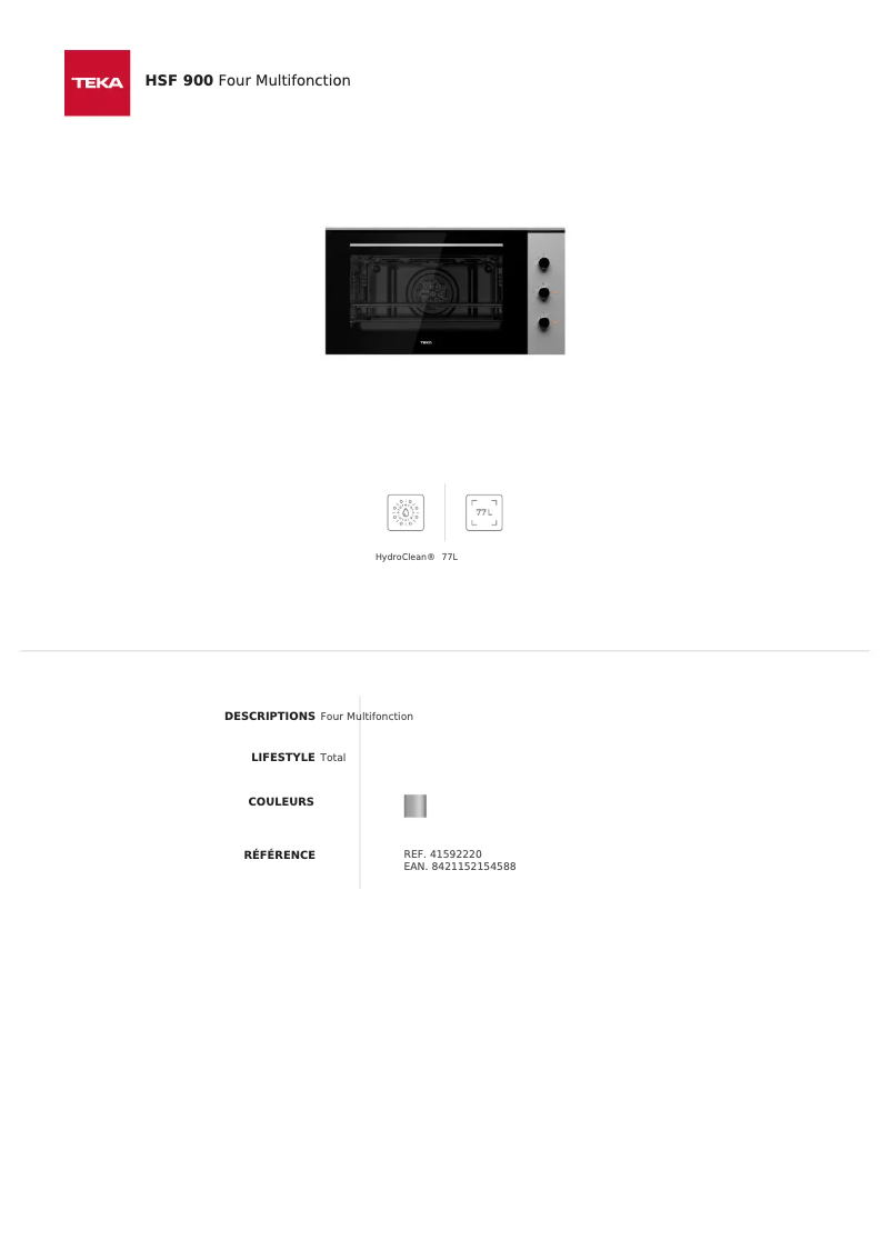 Image de la première page du manuel de l'appareil HSF 900