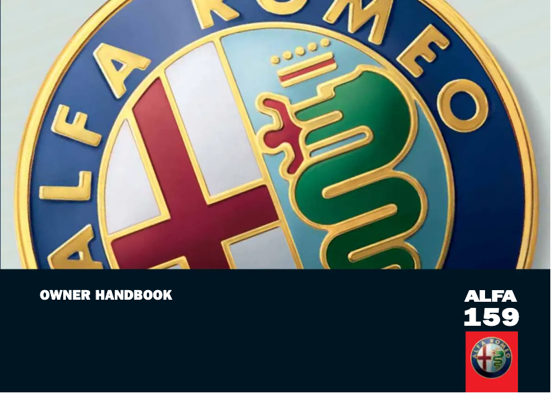 Page 1 de la notice Manuel utilisateur Alfa Romeo 159 (2009)
