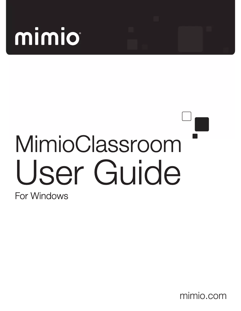 Page n°1 - Manuel utilisateur Sanford MimioClassroom