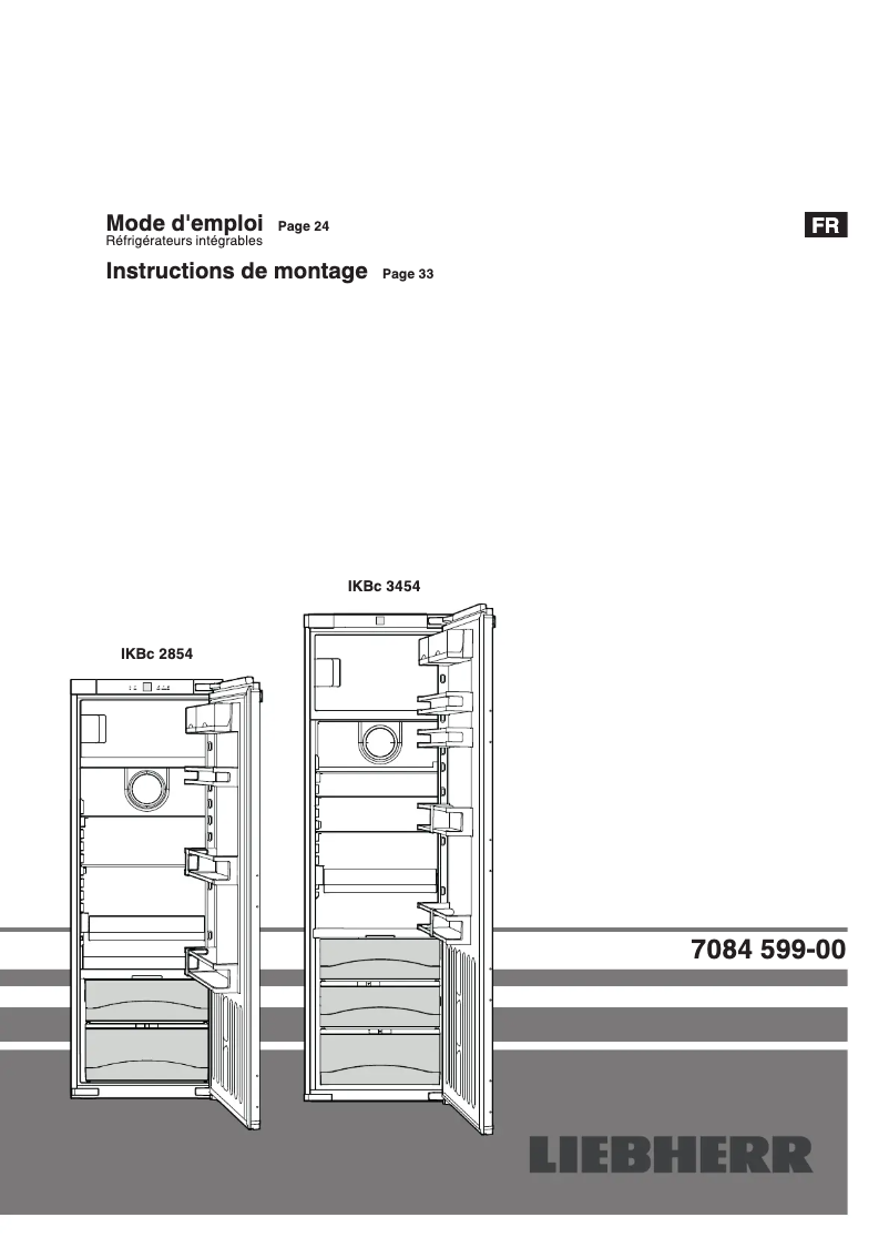 Page 1 de la notice Manuel utilisateur Liebherr IKBc 3454