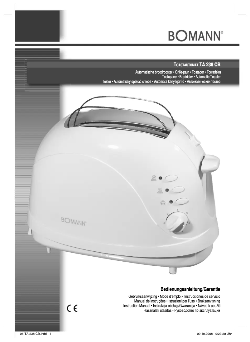 Image de la première page du manuel de l'appareil TA 238 CB