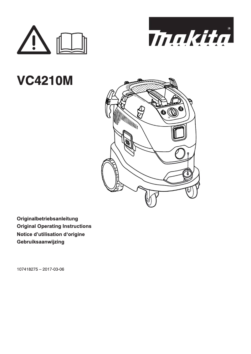 Página 1 del manual Manual de usuario Makita VC4210M