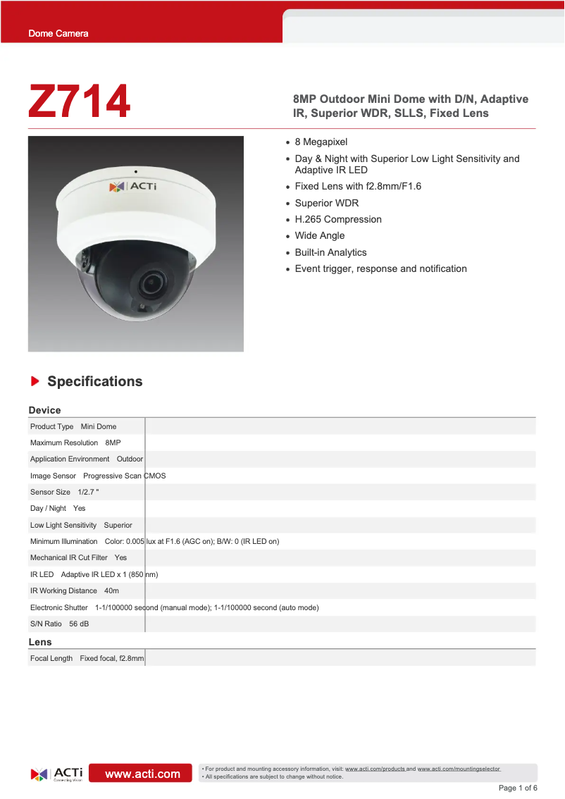 Image de la première page du manuel de l'appareil Z714