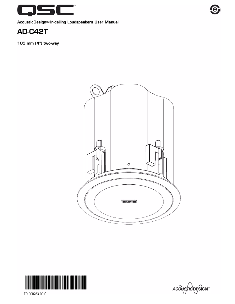 Image de la première page du manuel de l'appareil AcousticDesign AD-C42T