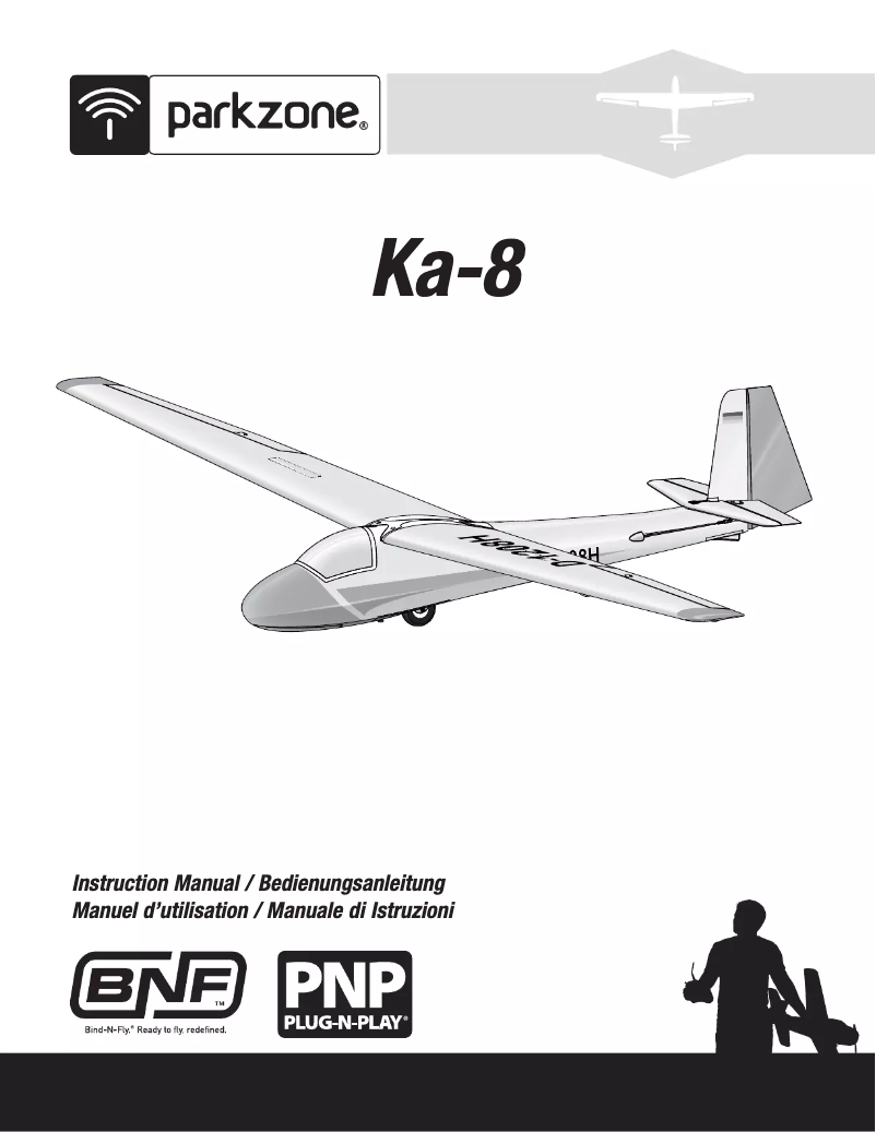 Page n°1 - Manuel utilisateur ParkZone Ka8 2.25M Sailplane PNP