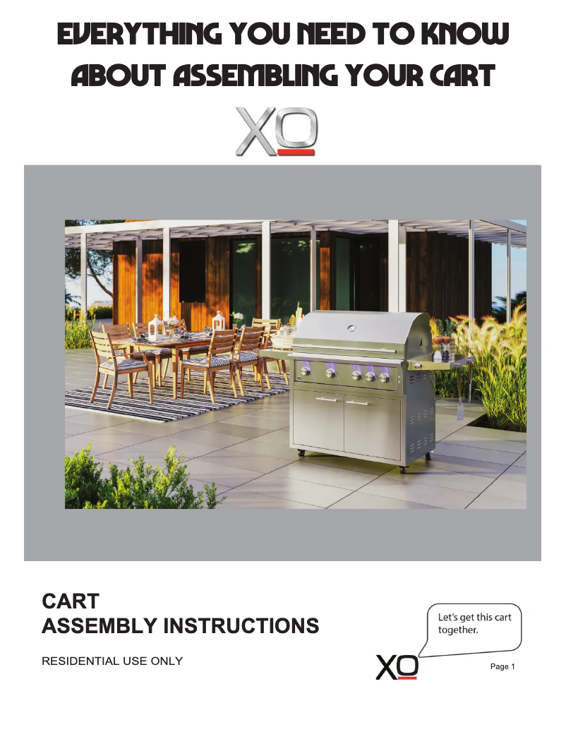 Page n°1 - Manuel utilisateur XO XOG42CART