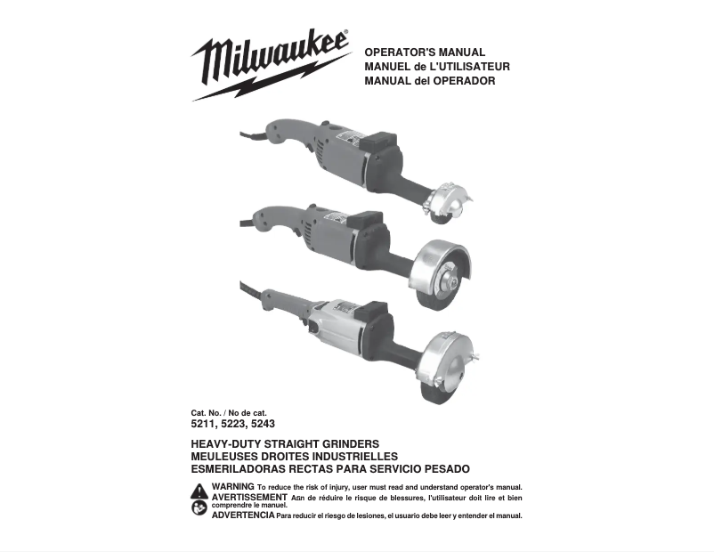 Page n°1 - Manuel utilisateur Milwaukee 5223