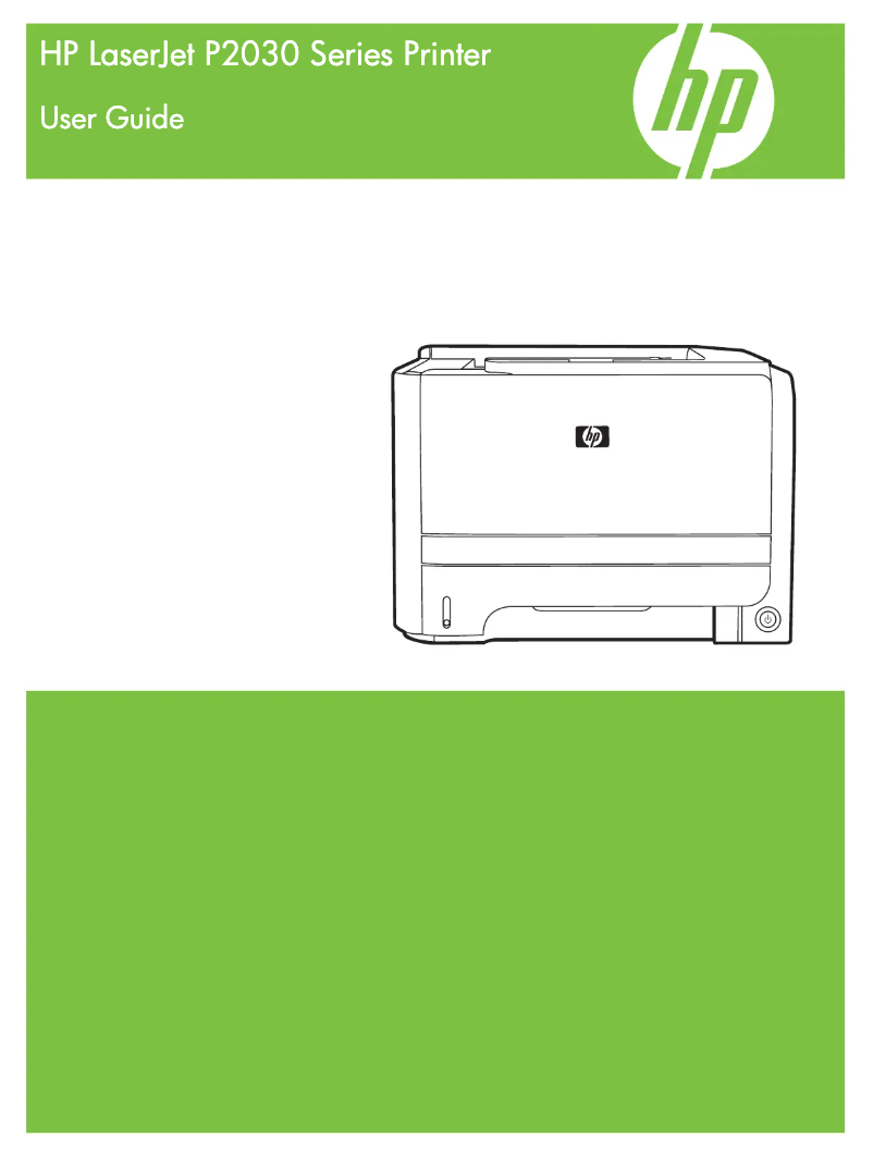 Image de la première page du manuel de l'appareil LaserJet P2030