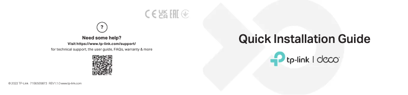Page n°1 - Manuel utilisateur TP-Link Deco X80-5G