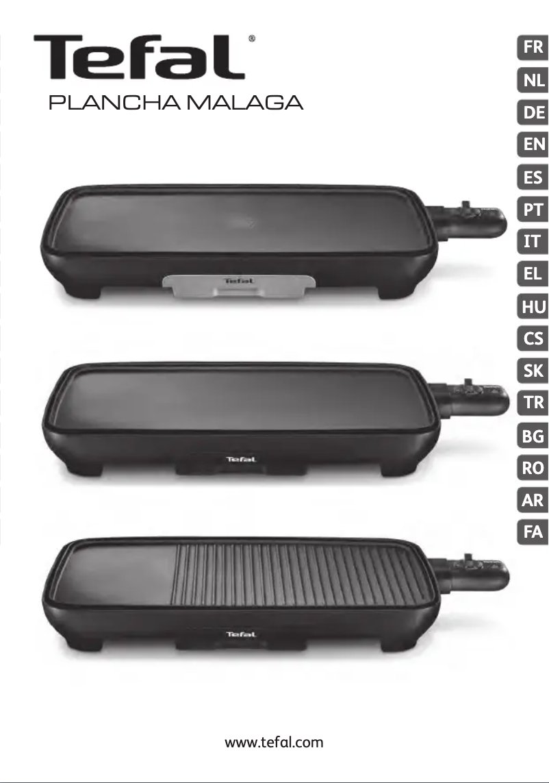 Page 1 de la notice Manuel utilisateur Tefal Plancha Malaga CB5038