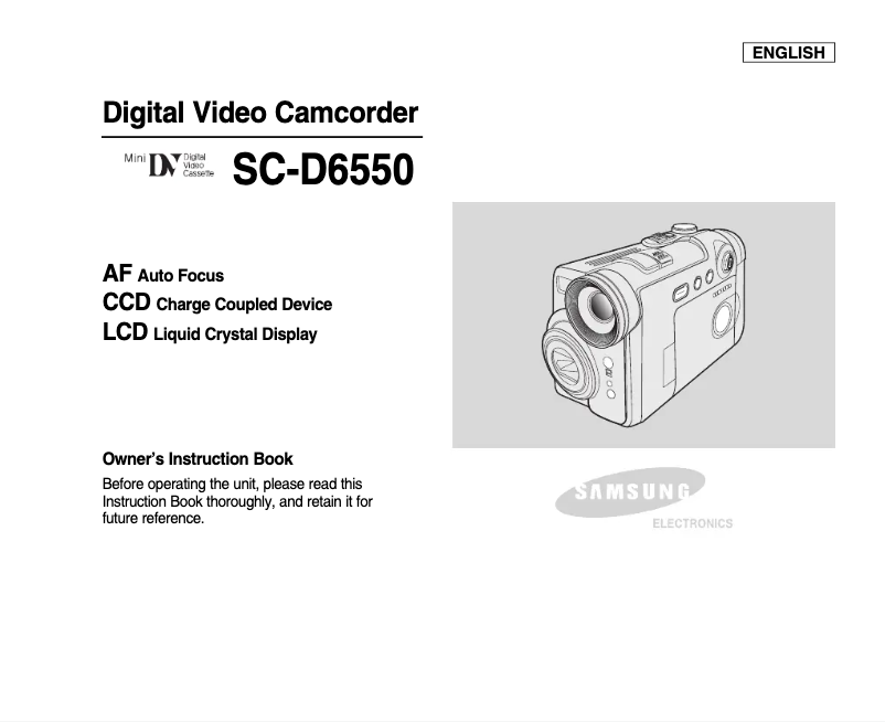 Image de la première page du manuel de l'appareil SC-D6550