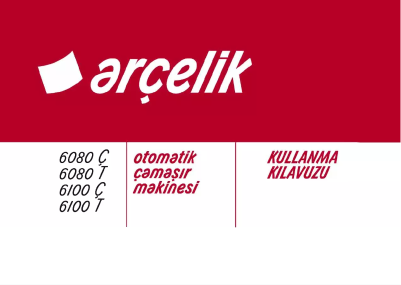 Page n°1 - Manuel utilisateur Arçelik 6100 T