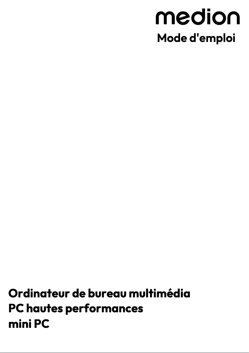 Image de la première page du manuel de l'appareil Akoya P67064 (MD 35098)