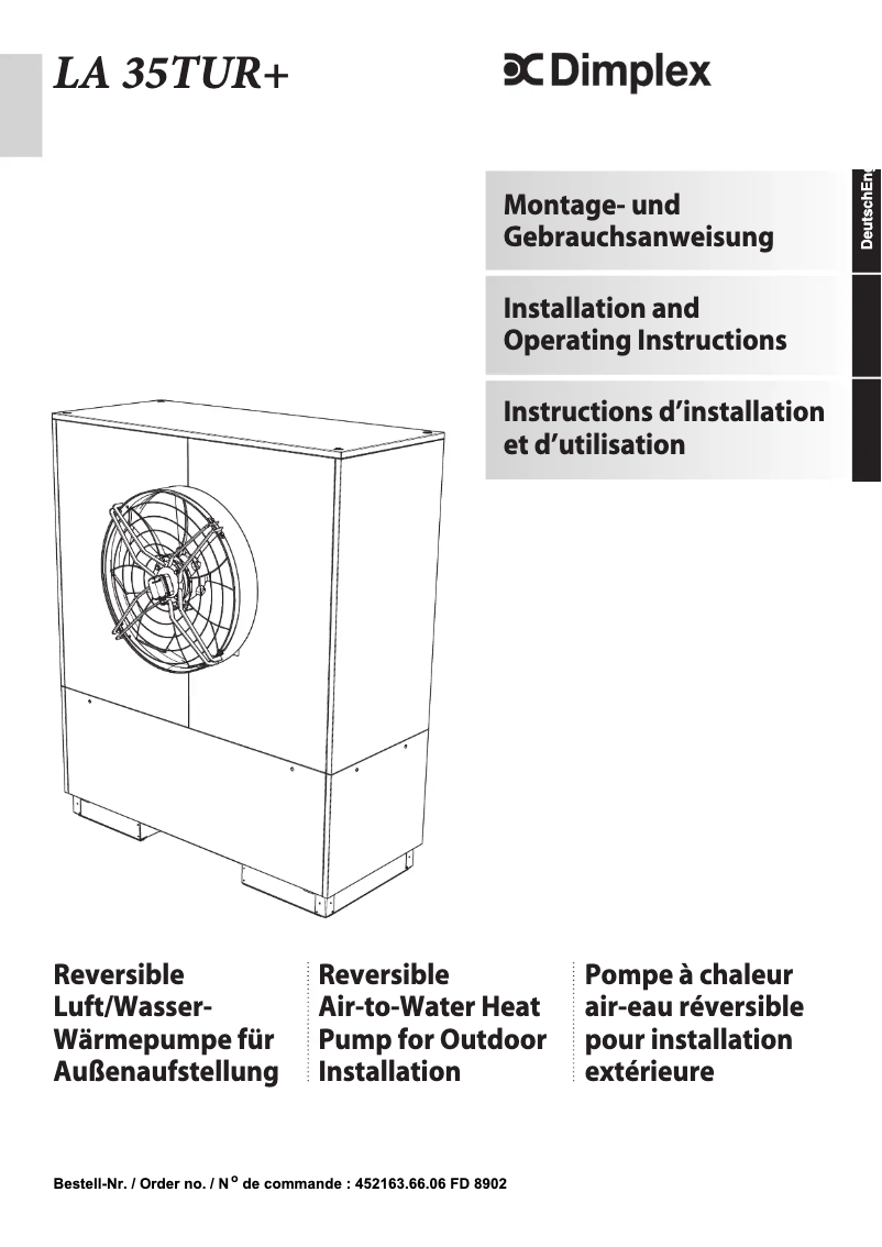 Page 1 de la notice Manuel utilisateur Dimplex LA35TUR