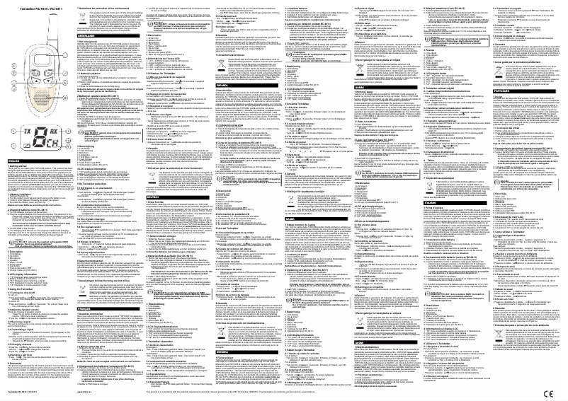Page 1 of the manual User Manual Topcom Twintalker RC-6411