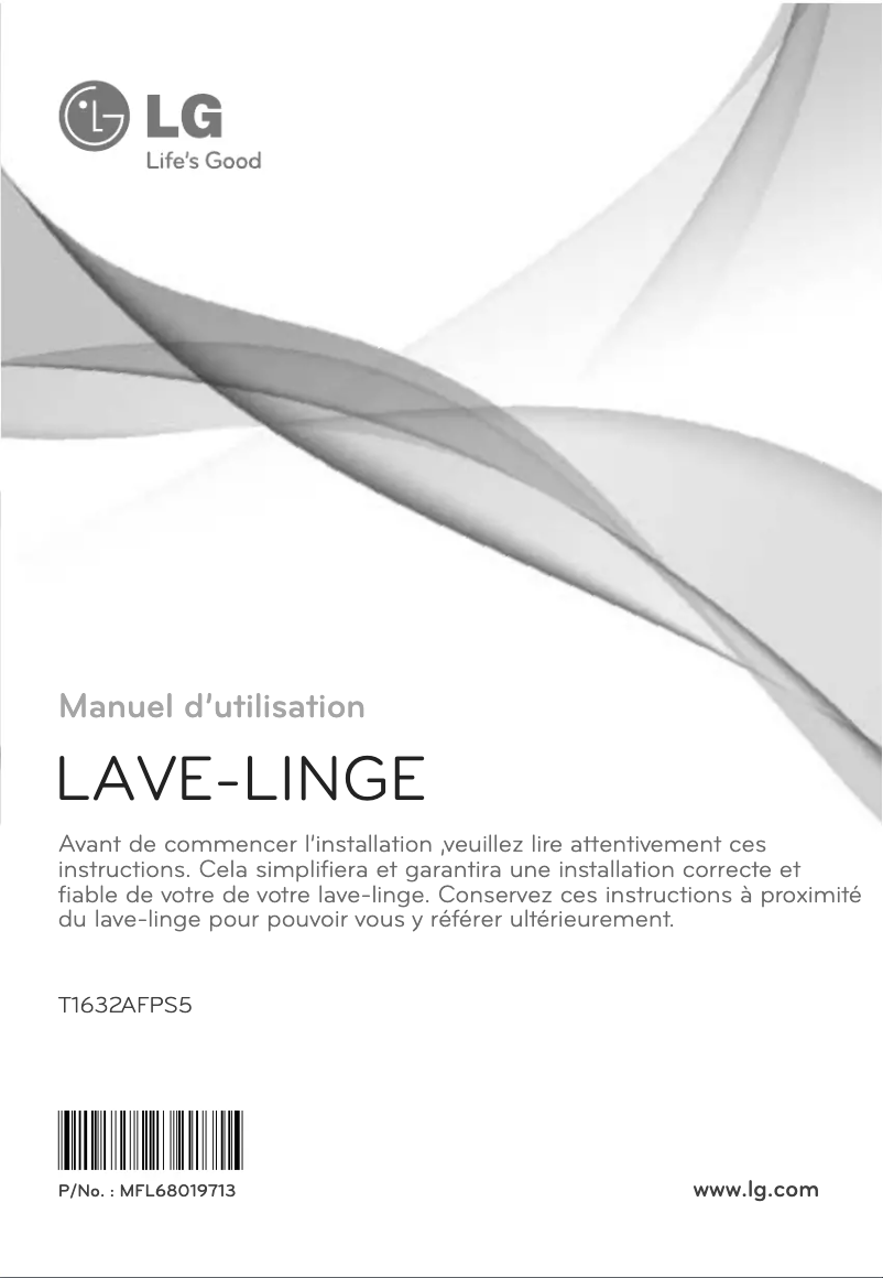 Page 1 de la notice Manuel utilisateur LG T1632AFPS5