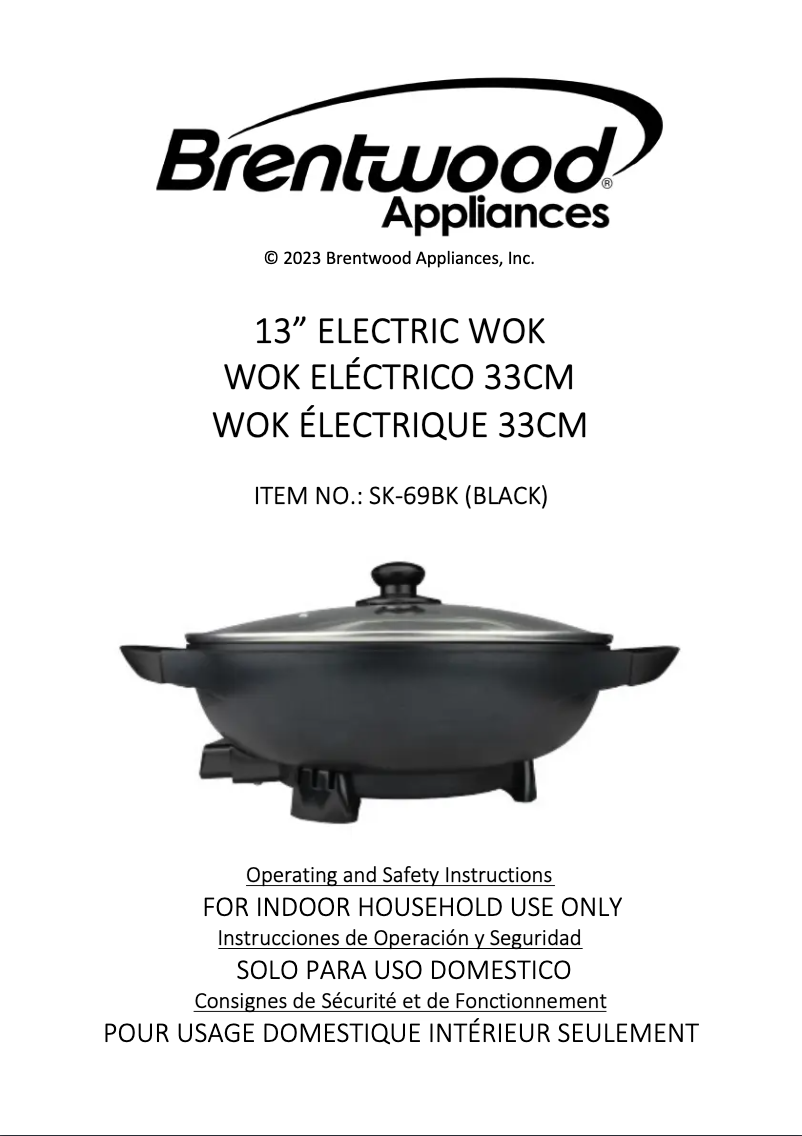 Página 1 del manual Manual de usuario Brentwood SK-69BK