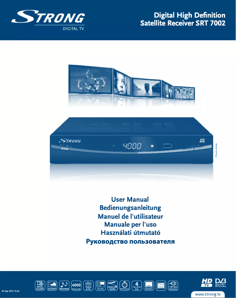 Page n°1 - Manuel utilisateur Strong SRT 7002