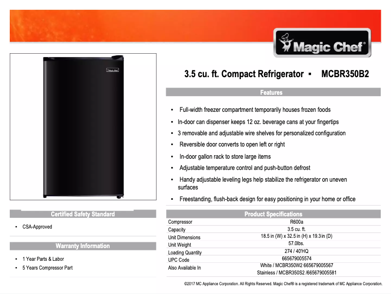 Imagen de la primera página del manual del dispositivo MCBR350