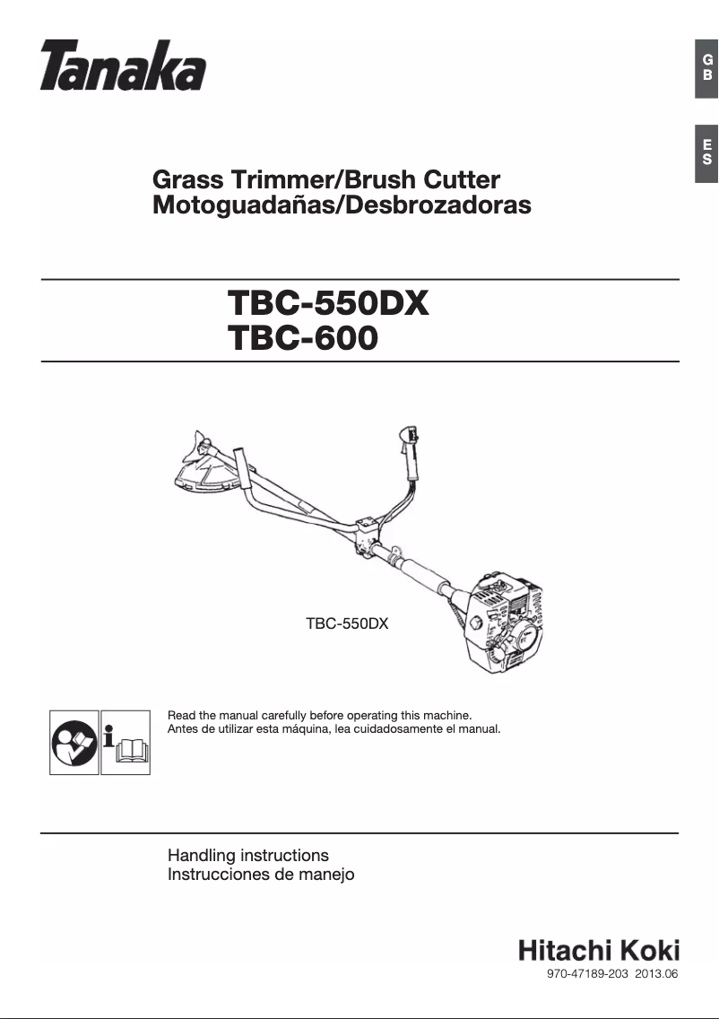 Page n°1 - Manuel utilisateur Tanaka TBC-550DX
