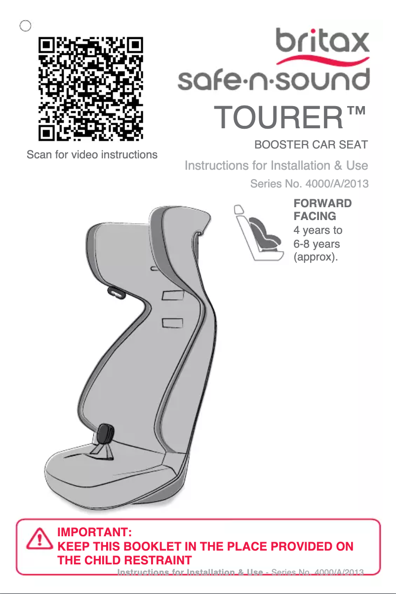 Image de la première page du manuel de l'appareil Safe-n-Sound Tourer