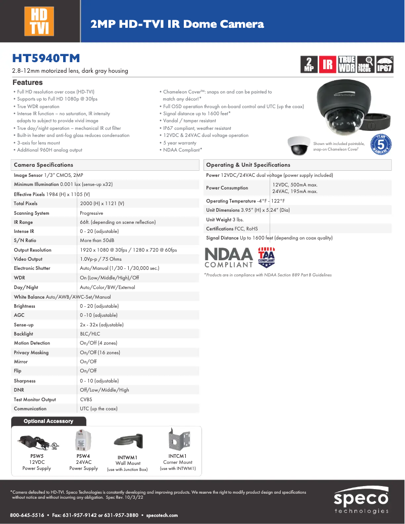 Image de la première page du manuel de l'appareil HT5940TM