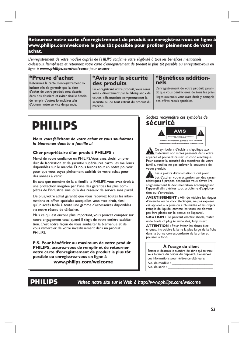 Page n°1 - Manuel utilisateur Philips HTS6515