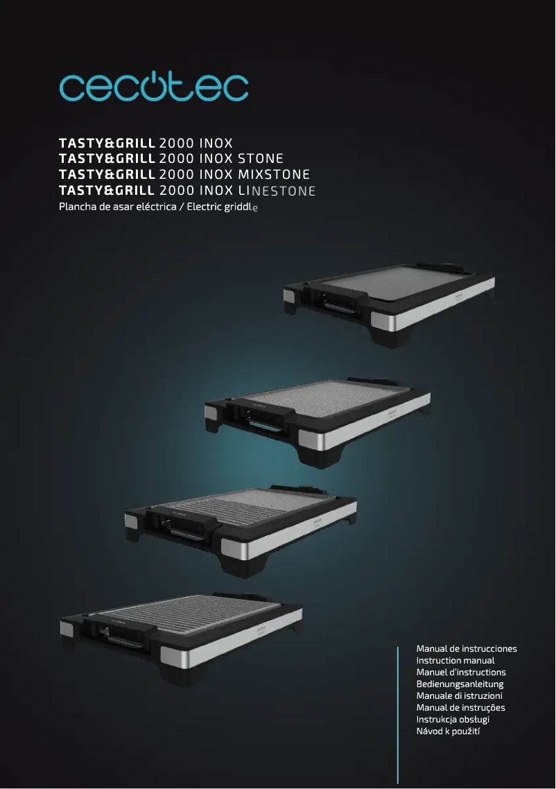 Image de la première page du manuel de l'appareil Tasty&Grill 2000 Inox LineStone